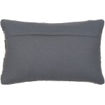 Surya Lewis Charcoal, Cream Pillow Cover 14"H X 22"W