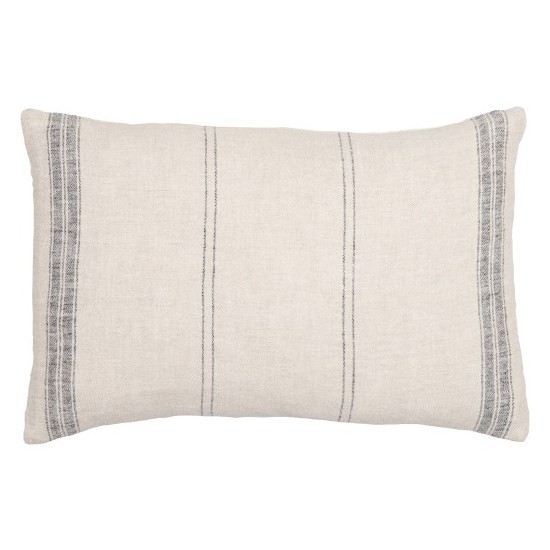 Surya Linen Stripe Light Beige Pillow Cover 13"H X 20"W