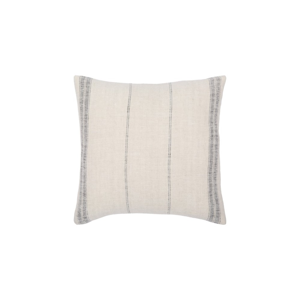 Surya Linen Stripe Light Beige Pillow Cover 18"H X 18"W