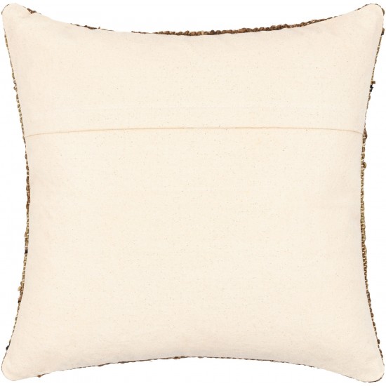 Surya Luanda Dark Brown Pillow Cover 18"H X 18"W