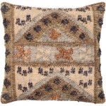 Surya Luanda Dark Brown Pillow Cover 20"H X 20"W