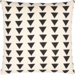 Surya Malian Pillow Cover 20"H X 20"W Cream & Black