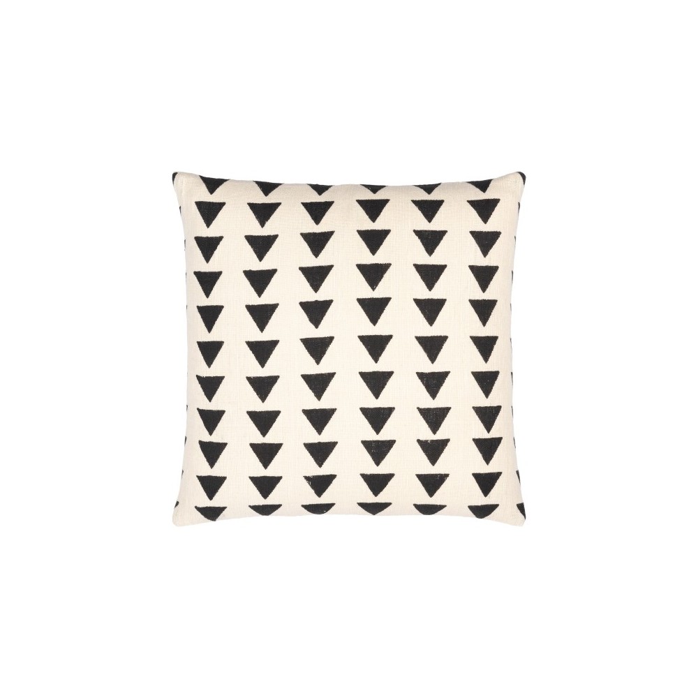 Surya Malian Pillow Cover 20"H X 20"W Cream & Black