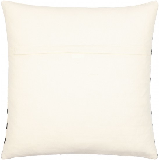 Surya Malian Pillow Cover 20"H X 20"W Cream & Black