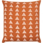 Surya Malian Pillow Cover 18"H X 18"W Brick Red & Dusty Pink