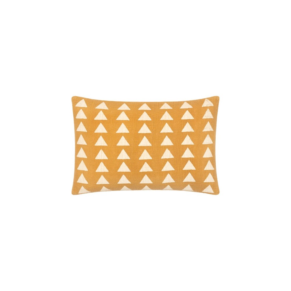 Surya Malian Pillow Cover 14"H X 22"W Mustard & Beige