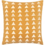 Surya Malian Pillow Cover 18"H X 18"W Mustard & Beige