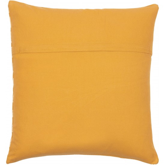 Surya Malian Pillow Cover 18"H X 18"W Mustard & Beige