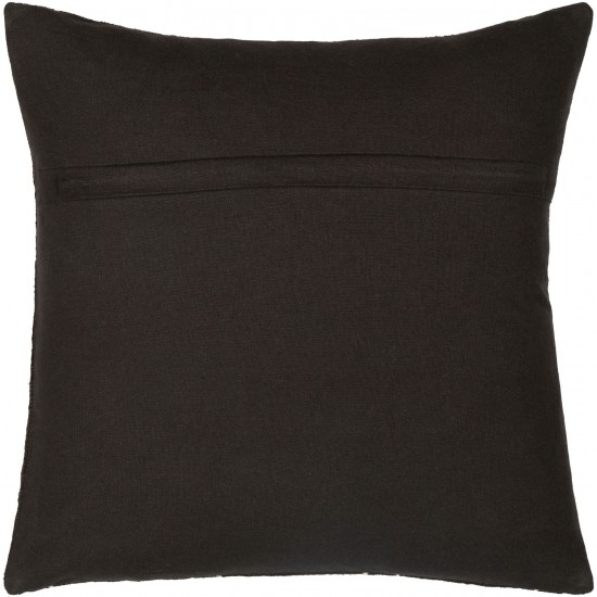 Surya Malian Pillow Cover 14"H X 22"W - Black & Cream