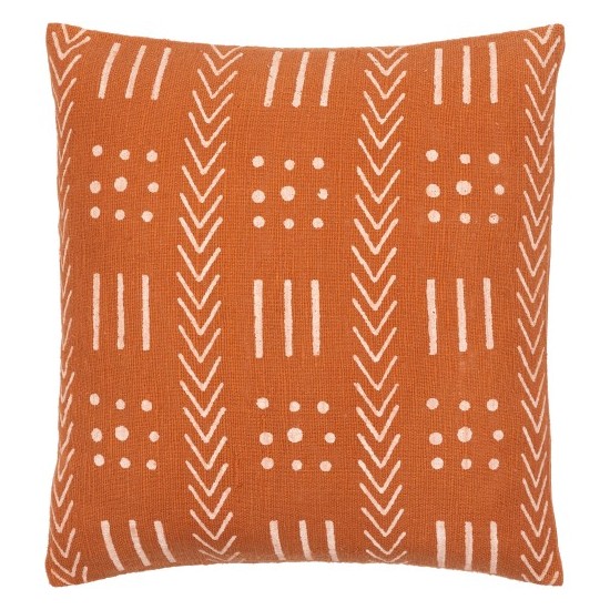 Surya Malian Pillow Cover 20"H X 20"W - Brick Red & Dusty Pink