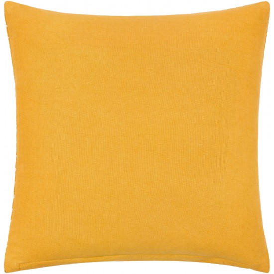 Surya Malian Pillow Cover 22"H X 22"W - Mustard & Beige