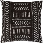 Surya Malian Black Pillow Cover 22"H X 22"W