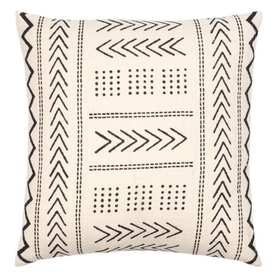 Surya Malian Cream Pillow Cover 18"H X 18"W