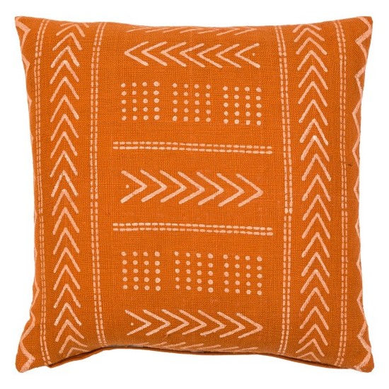 Surya Malian Brick Red Pillow Cover 22"H X 22"W