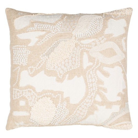 Surya Maricopa Beige Pillow Cover 18"H X 18"W