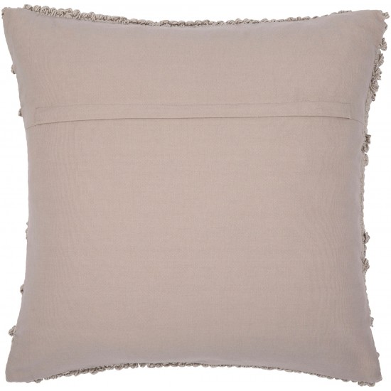 Surya Merdo Light Gray Pillow Cover 18"H X 18"W