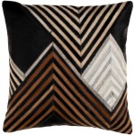 Surya Nashville Black Pillow Cover 20"H X 20"W