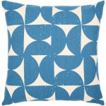 Surya Natur Pillow Cover 18"H X 18"W Dark Blue