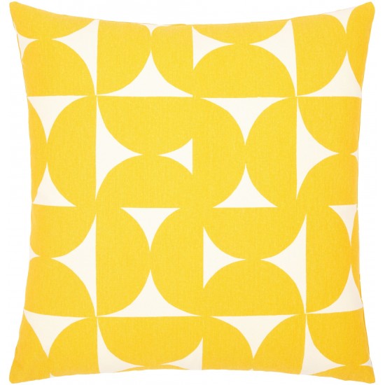 Surya Natur Pillow Cover 18"H X 18"W Mustard