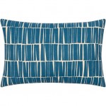 Surya Natur Pillow Cover 13"H X 20"W Dark Blue & Light Beige