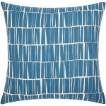 Surya Natur Pillow Cover 13"H X 20"W Dark Blue & Light Beige