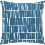 Surya Natur Pillow Cover 18"H X 18"W Dark Blue & Light Beige