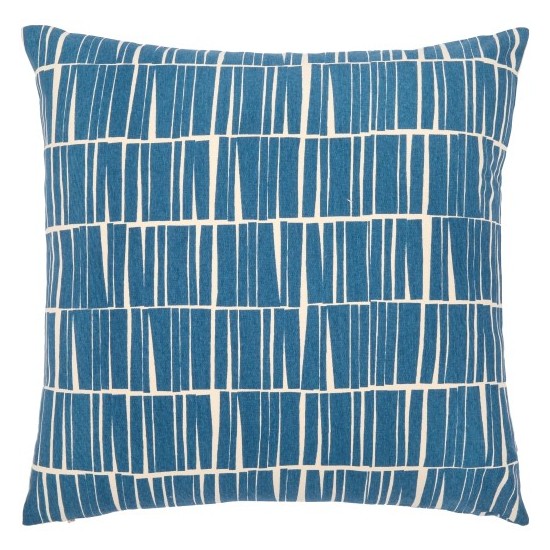 Surya Natur Pillow Cover 18"H X 18"W Dark Blue & Light Beige