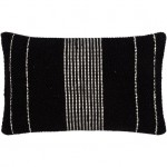 Surya Ontario Pillow Cover 14"H X 22"W Black