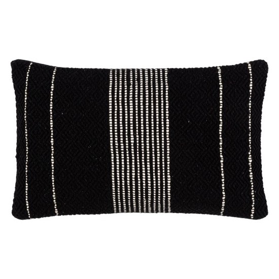 Surya Ontario Pillow Cover 14"H X 22"W Black