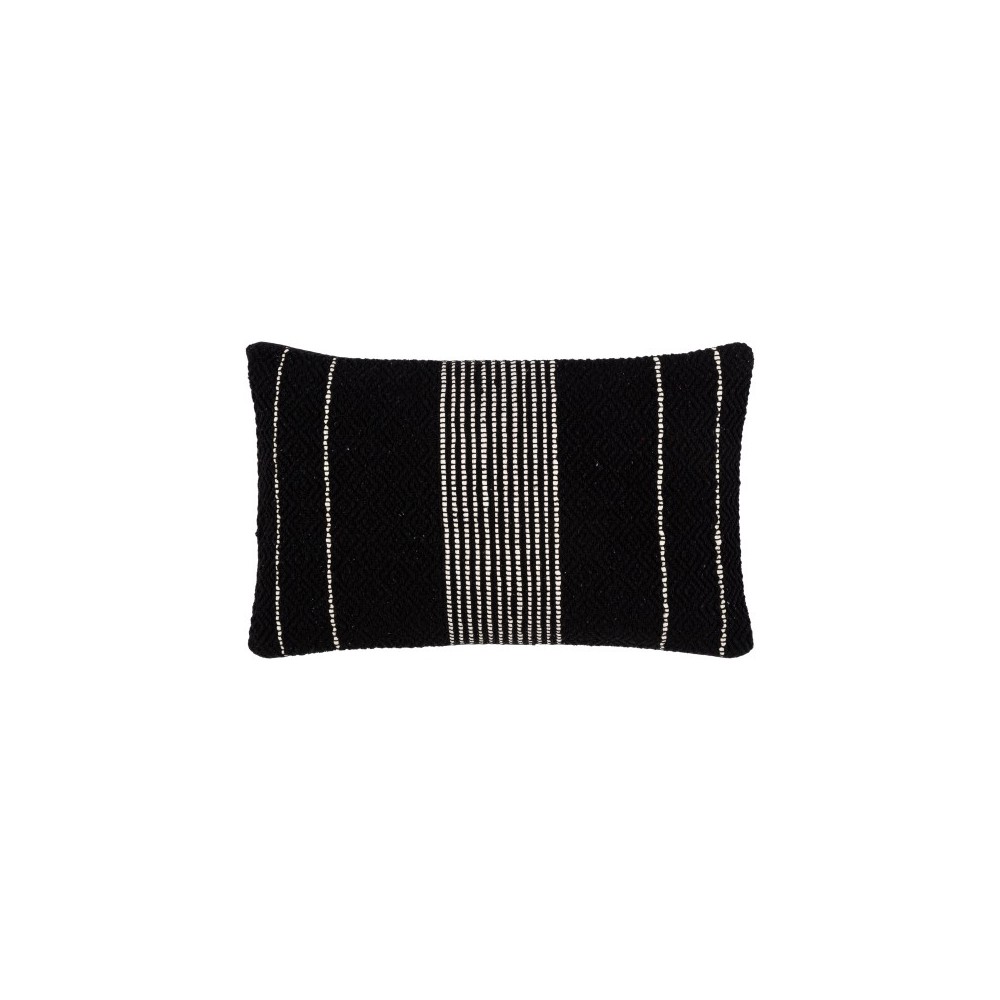 Surya Ontario Pillow Cover 14"H X 22"W Black
