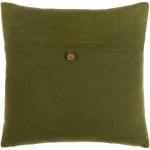 Surya Penelope Olive Pillow Cover 18"H X 18"W