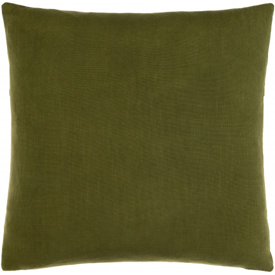 Surya Penelope Olive Pillow Cover 20"H X 20"W