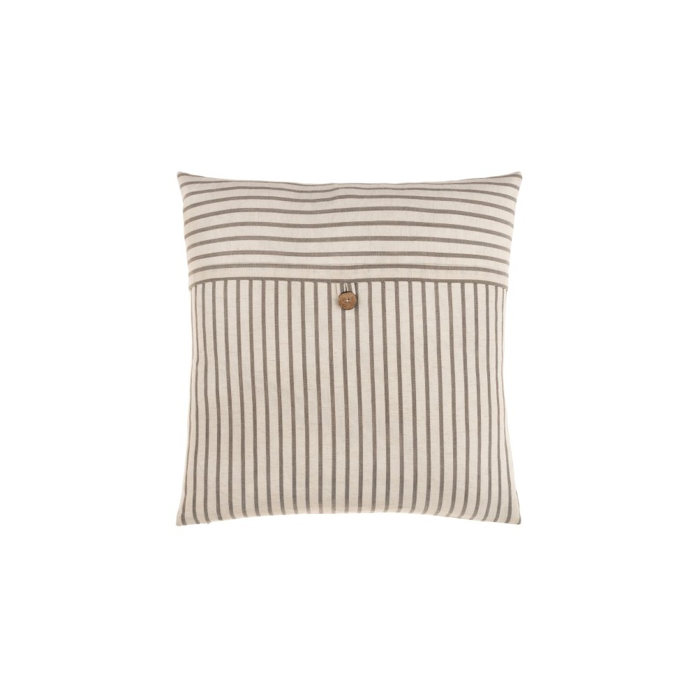 Surya Penelope Stripe Light Beige Pillow Cover 18"H X 18"W