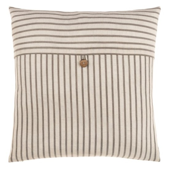 Surya Penelope Stripe Light Beige Pillow Cover 20"H X 20"W