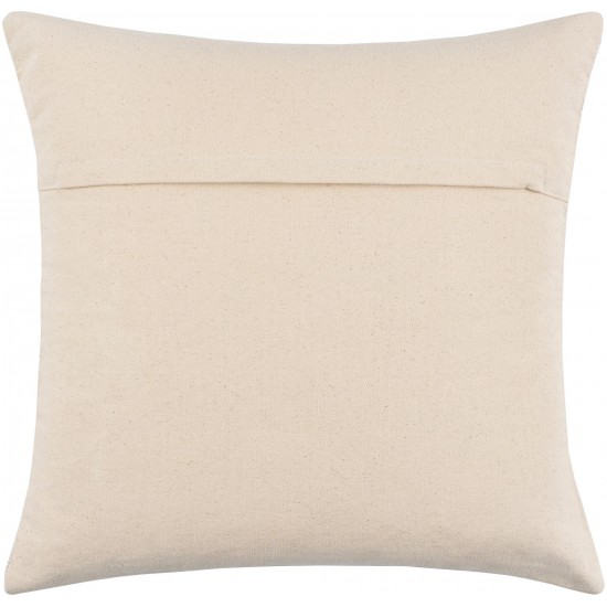 Surya Sallie Cream Pillow Cover 18"H X 18"W