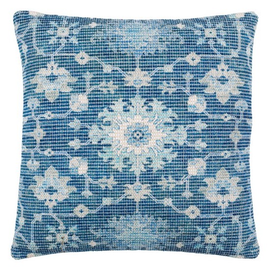 Surya Samsun Pillow Cover 20"H X 20"W Cream & Navy