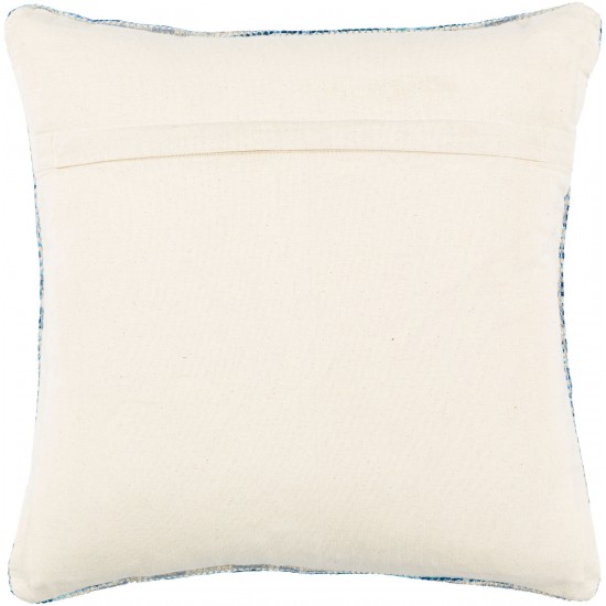 Surya Samsun Pillow Cover 20"H X 20"W Cream & Navy