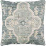 Surya Samsun Pillow Cover 20"H X 20"W Cream & Teal