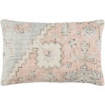 Surya Samsun Pillow Cover 14"H X 22"W Cream, Dusty Pink