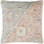 Surya Samsun Pillow Cover 18"H X 18"W Cream, Dusty Pink