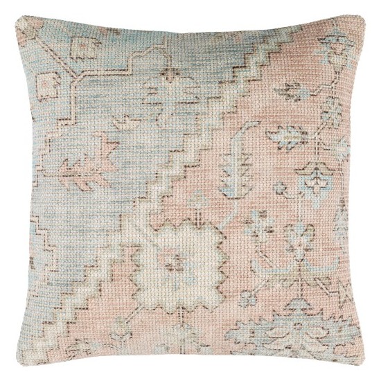 Surya Samsun Pillow Cover 20"H X 20"W Cream & Dusty Pink