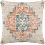 Surya Samsun Pillow Cover 20"H X 20"W Cream & Deep Teal