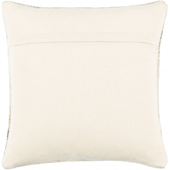 Surya Samsun Pillow Cover 20"H X 20"W Cream & Deep Teal