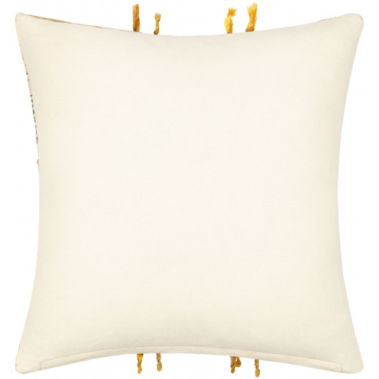 Surya Sanga Ink Blue Pillow Cover 22"H X 22"W