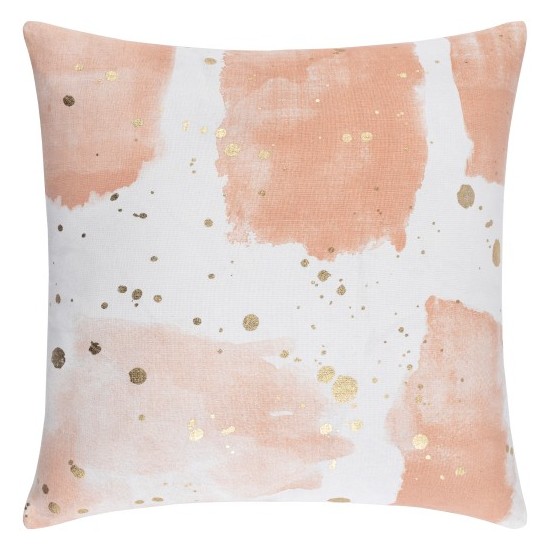 Surya Sheana Peach Pillow Cover 20"H X 20"W