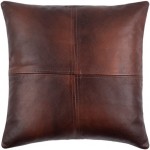 Surya Sheffield Dark Brown Pillow Cover 18"H X 18"W
