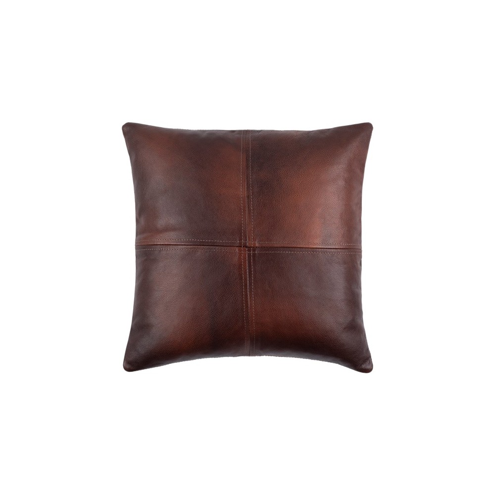 Surya Sheffield Dark Brown Pillow Cover 18"H X 18"W Surya Sheffield Dark Brown Pillow Cover 18"H X 18"W