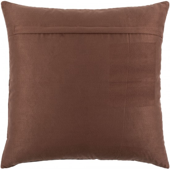 Surya Sheffield Dark Brown Pillow Cover 18"H X 18"W