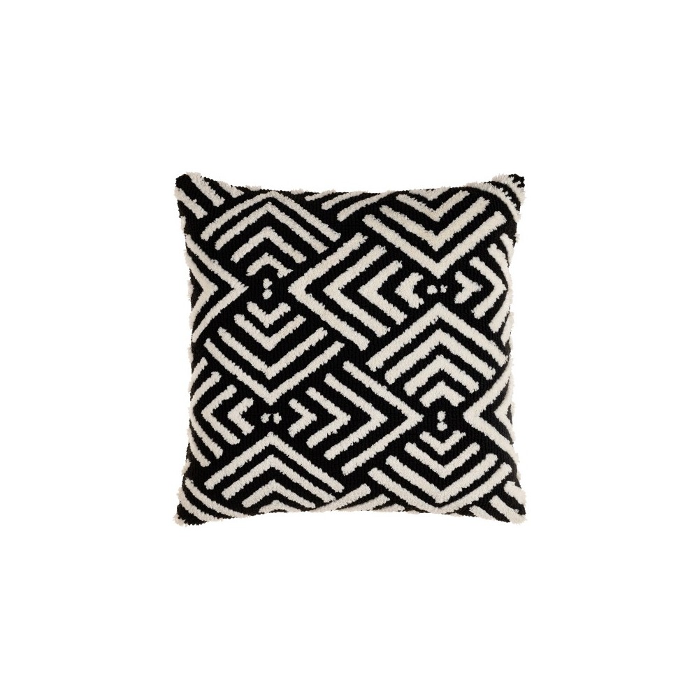 Surya Sheldon Pillow Cover 20"H X 20"W Black