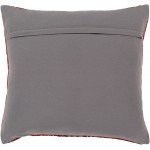 Surya Stine Red Pillow Cover 18"H X 18"W